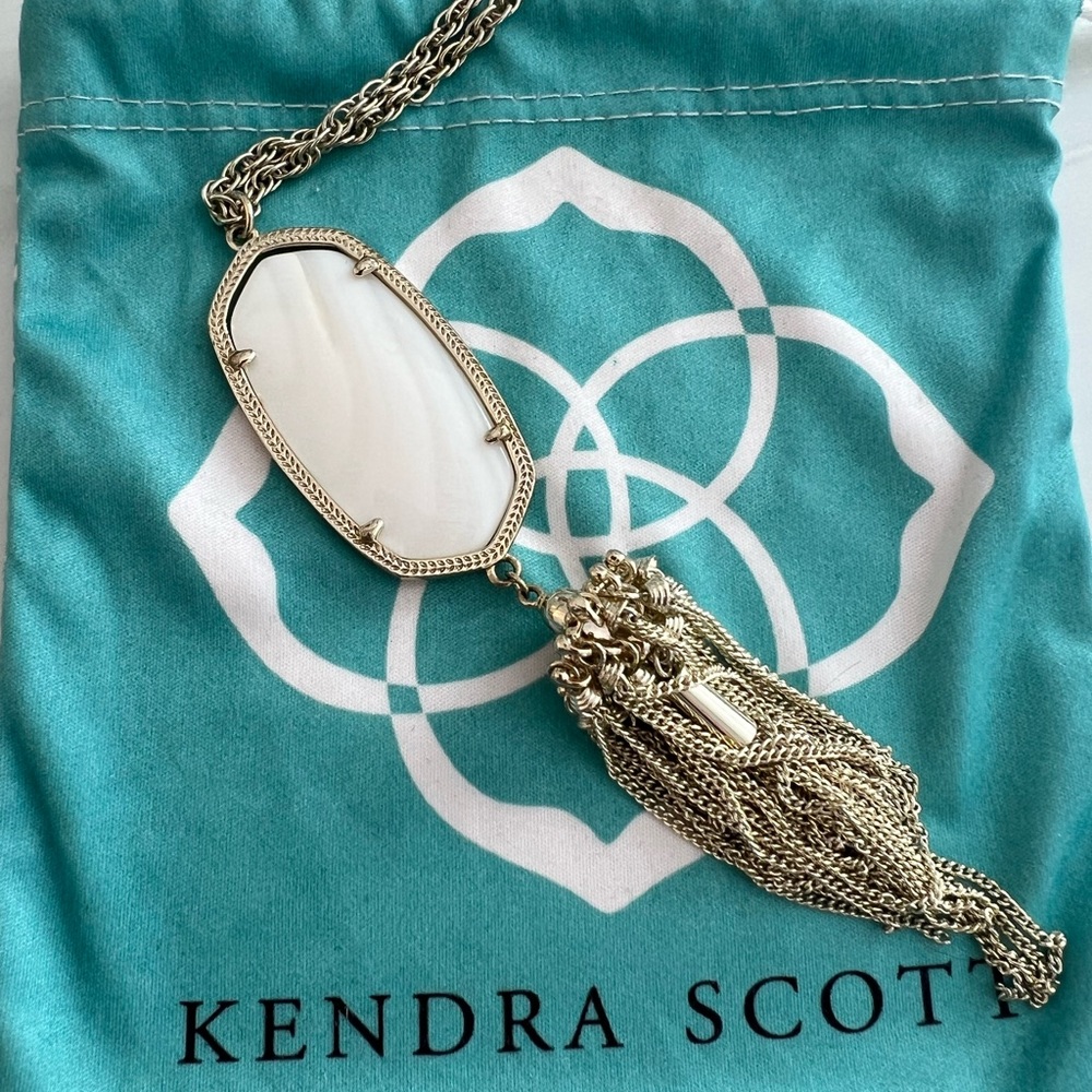 Kendra Scott Rayne White Pendant Necklace